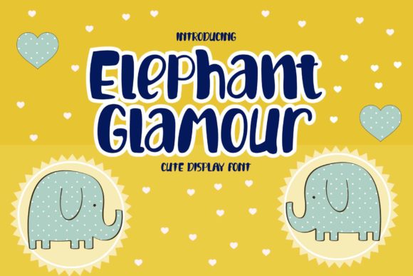 Elephant Glamour Font: A Playful Display Typeface for Creative Branding
