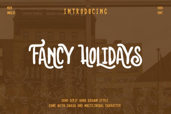 Fancy Holidays: A Vintage Display Font for Elegant Branding