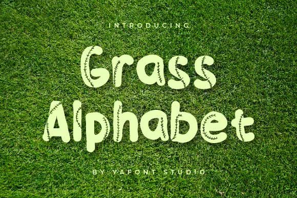 Grass Alphabet: A Sporty Display Font for Dynamic Brand Design