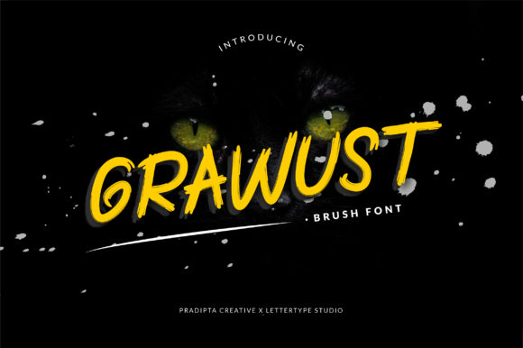 Grawust: A Brushed Display Font for Handmade Labels, Invitations, and Craft Packaging