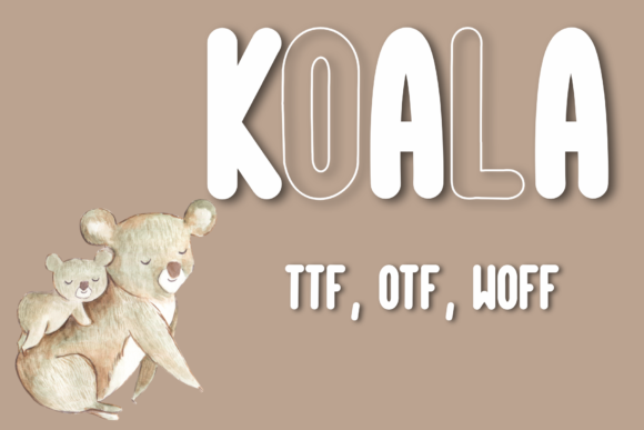 Koala: A Cute Display Font Perfect for Kids’ Crafts and School Designs