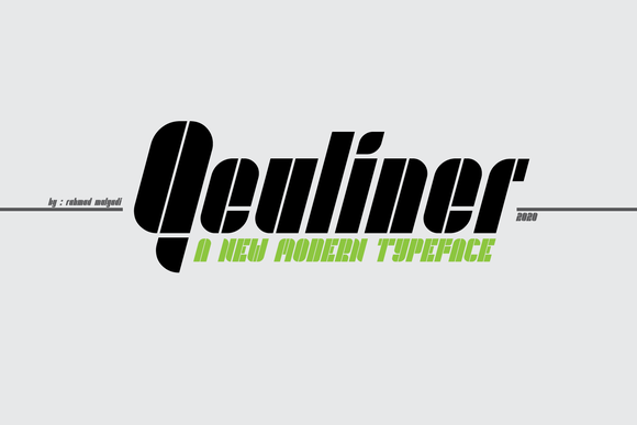 Qeuliner: A Futuristic Display Font for Bold Branding