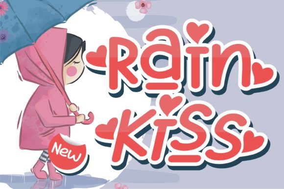 Rain Kiss: A Chunky Display Font for Cheerful Brand Identities