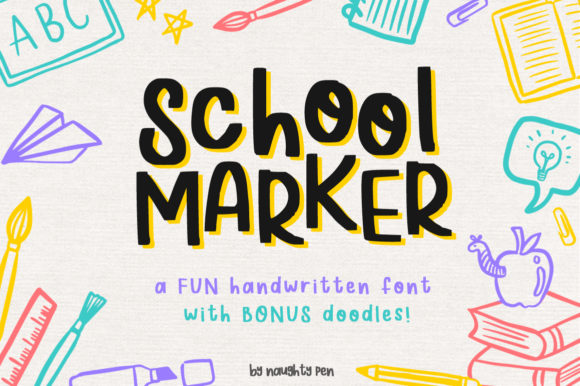 School Marker: A Bold Display Font for Eye-Catching Digital Campaigns