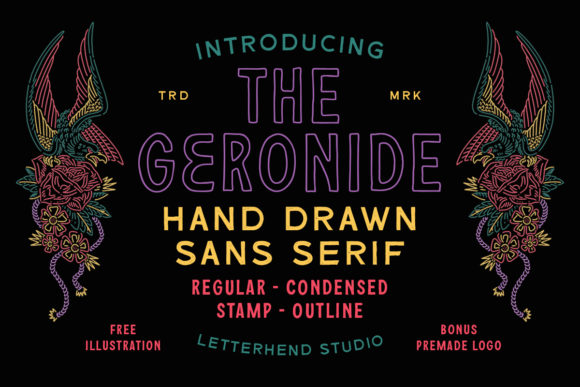 The Geronide Display Font for Vintage Web Design