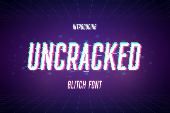 Uncracked Font: Glitch Style Design for Craft Labels, Invitations, and Digital Downloads